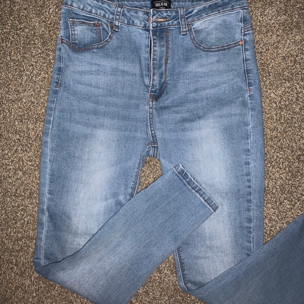 Light blue skinny jeans